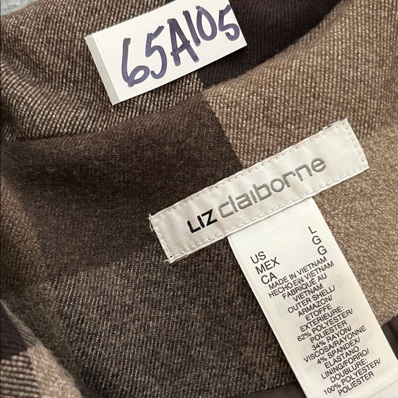 Liz Claiborne Brown Plaid Jacket - Picture 5 of 9